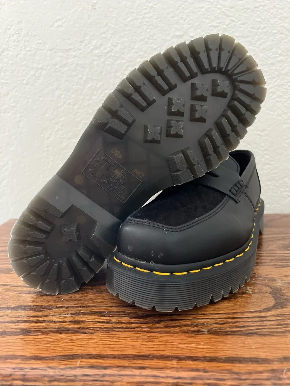 Dr. Martens Women’s Penton Bex Square Toe Hair On Lug Sole Loafers Size US 7